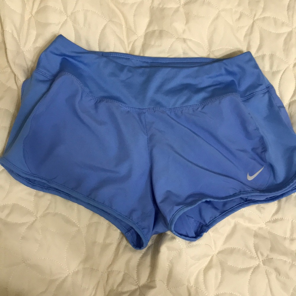 Blue nike running shorts